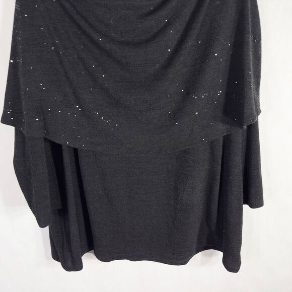 Jaclyn Smith Plus Size 3X Sweater Off Shoulder Gray Sequins Knit Long Sleeve 342 - Picture 4 of 8